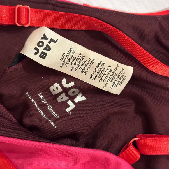 L JoyLab Sports Bra Red/Pink - Picture 5 of 5
